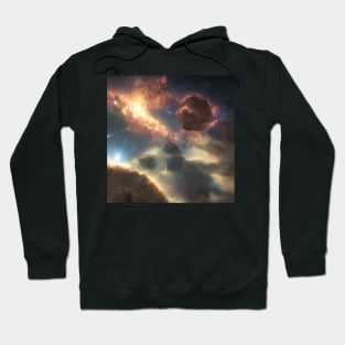 Planets Nebula Cloud In Dark Space Hoodie